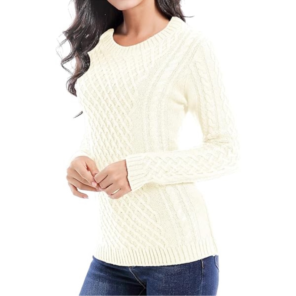 Tory Burch Classic Cable Knit Fisherman Sweater